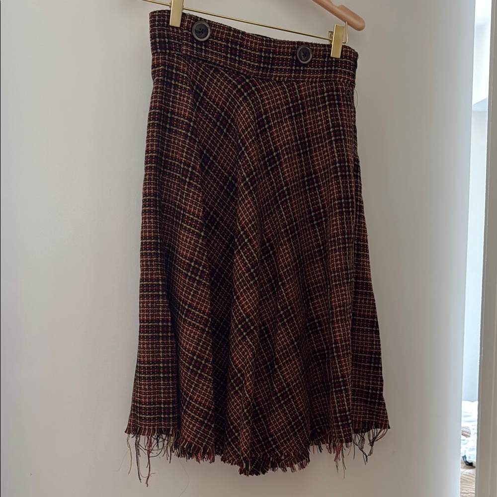 Plaid Brown Skirt